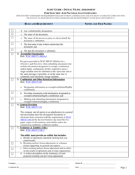 Audit Guide - Initial Filing Assessment for Electric and Natural Gas Companies - Washington, Page 2