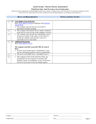 Audit Guide - Initial Filing Assessment for Electric and Natural Gas Companies - Washington, Page 6
