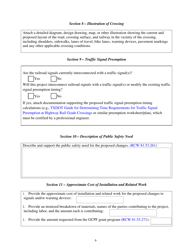 Petition to Modify Warning Devices at a Highway - Railroad Grade Crossing and Requesting Disbursement of Funds From the Grade Crossing Protective Fund - Washington, Page 6