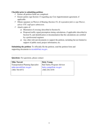 Petition to Modify Warning Devices at a Highway - Railroad Grade Crossing and Requesting Disbursement of Funds From the Grade Crossing Protective Fund - Washington, Page 9