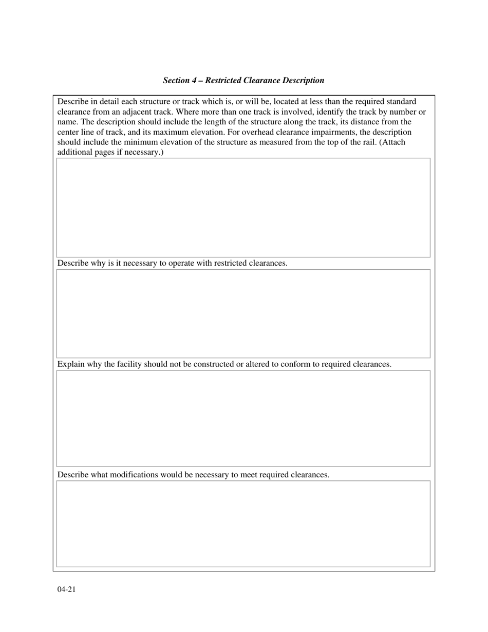 Petition for Exemption From Commission Rules Related to Railroad Companies - Clearances - Washington, Page 3