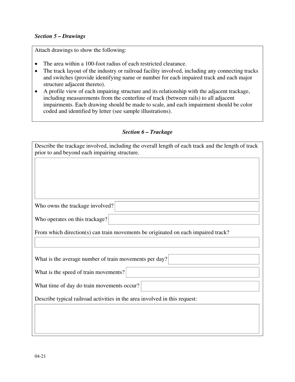 Petition for Exemption From Commission Rules Related to Railroad Companies - Clearances - Washington, Page 4