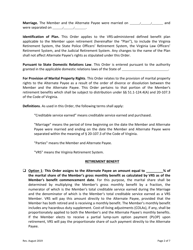 Approved Domestic Relations Order - Defined Benefit Plan - Virginia, Page 2