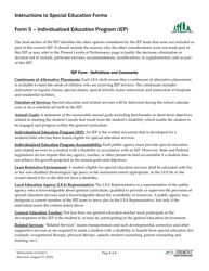 Instructions for Form 5 Individualized Education Program (Iep) - Vermont, Page 4