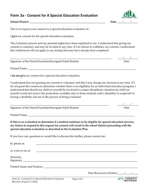 Form 3A  Printable Pdf