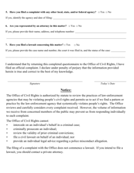 Form 01 Police Misconduct Pattern and Practice Complaint Form - Virginia, Page 4