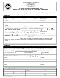Form SPI/CERT4098R Application for Reissuance of the Residency Educational Staff Associate Certificate - Washington, Page 2