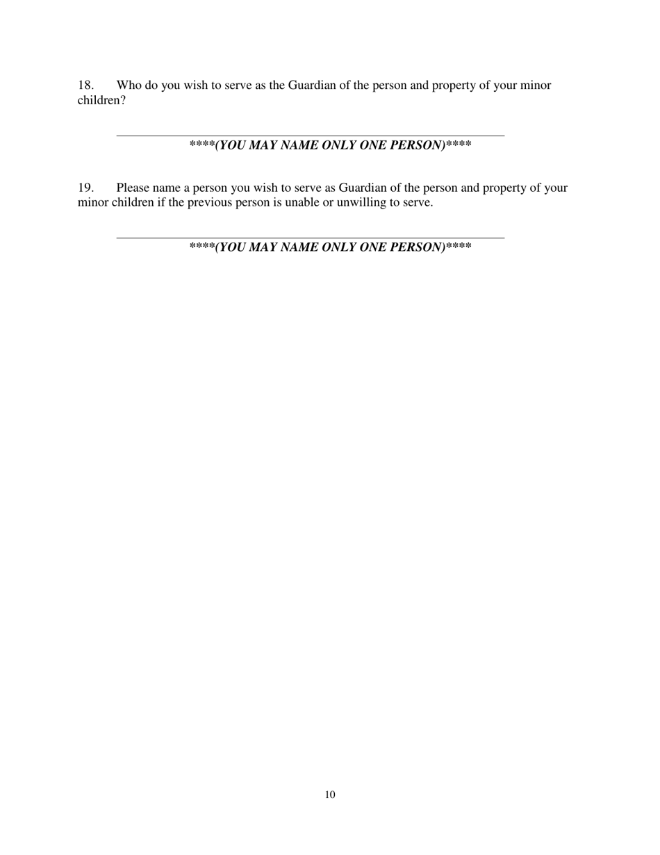 Veterans Legal Services Clinic Intake Form - Virginia, Page 10