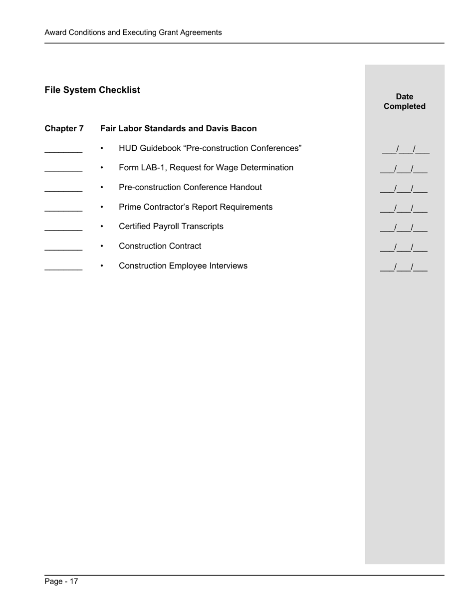 File System Checklist - Award Conditions and Executing Grant Agreements - Vermont, Page 8