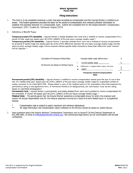 VWC Form CSD-50 Award Agreement (Agreement to Pay Benefits) - Virginia, Page 2