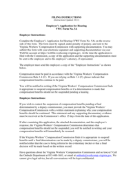 VWC Form 5A Employer&#039;s Application for Hearing - Virginia, Page 2