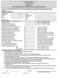 Form D-9 &quot;Application for Authorization to Sign Contracts&quot; - Washington