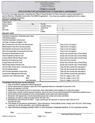 Form D-9 GC/CM Application for Authorization to Sign Macc Agreement - Washington