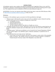 Ambulance Agency Assessment (Reporting Form) - Vermont, Page 2