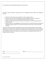 Vermont Medicaid Child/Adolescent Inpatient Admission Notification Form - Vermont, Page 2