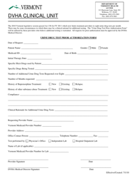 Document preview: Urine Drug Test Prior Authorization Form - Vermont