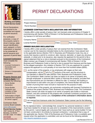 Form 110 Permit Declarations - City of Berkeley, California