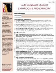 Form 163 Code Compliance Checklist - Bathrooms and Laundry - City of Berkeley, California