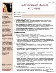 Form 162 Code Compliance Checklist - Kitchens - City of Berkeley, California