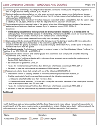 Form 161 Code Compliance Checklist - Windows and Doors - City of Berkeley, California, Page 3