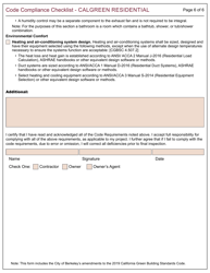 Form 164 Code Compliance Checklist - Calgreen Residential - City of Berkeley, California, Page 6