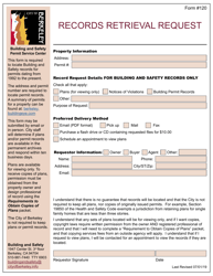 Document preview: Form 120 Records Retrieval Request - City of Berkeley, California