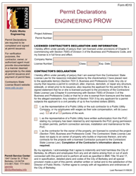 Document preview: Form 310 Engineering Permit Declarations - Prow - City of Berkeley, California