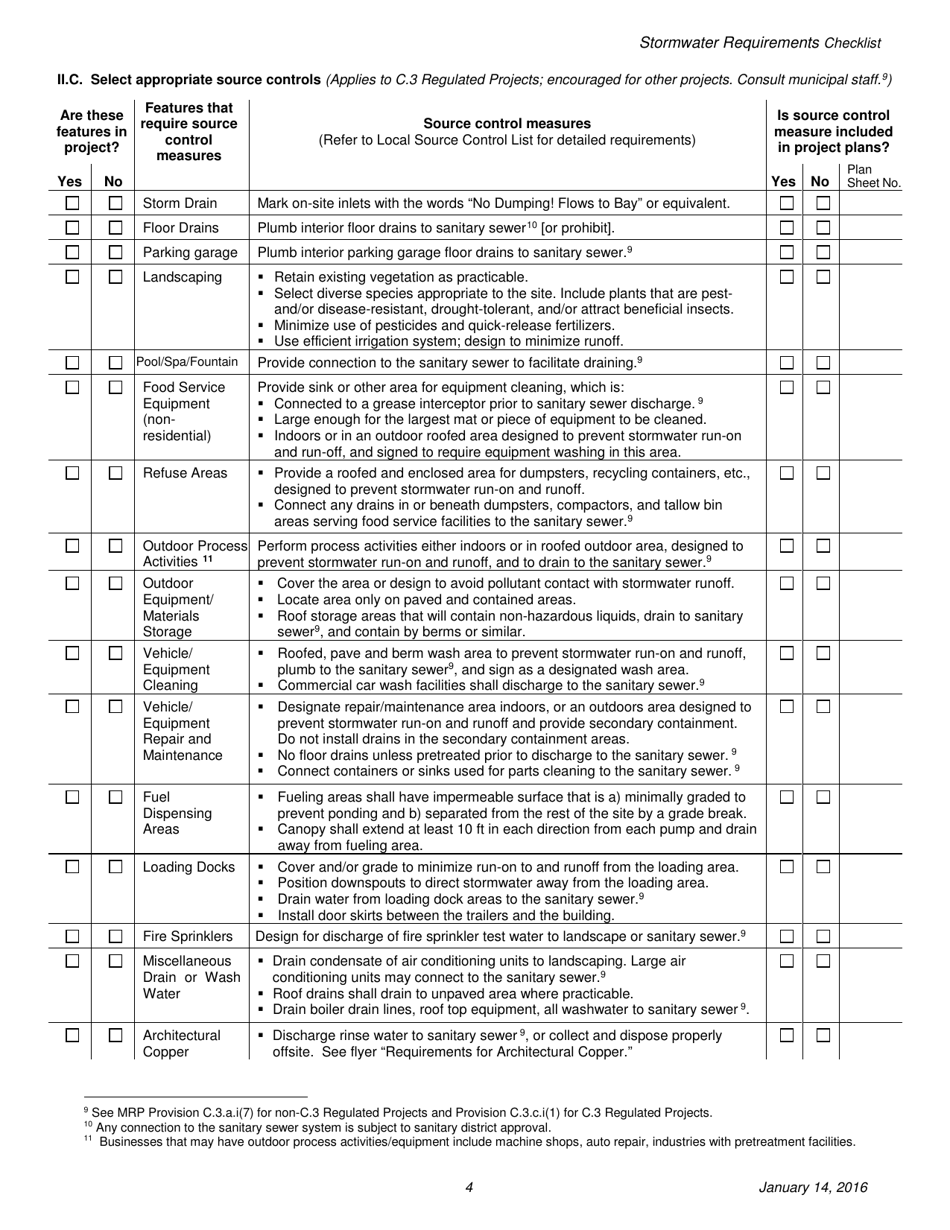 Stormwater Requirements Checklist - C.3 and C.6 Projects - City of Berkeley, California, Page 4