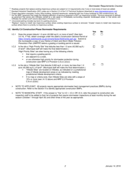 Stormwater Requirements Checklist - C.3.i Projects - City of Berkeley, California, Page 2