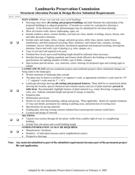 Landmarks Alteration Submittal Checklist - City of Berkeley, California, Page 2