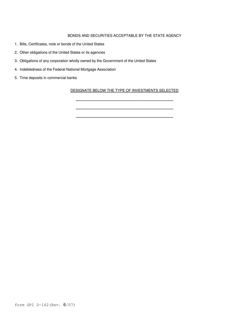Form D-162 Escrow Agreement - Washington, Page 3