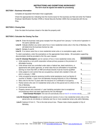 Form FINRC-BL-CBD-R Closing Business Declaration Rental of Real Property (With Auto Calculations) - City of Berkeley, California, Page 2