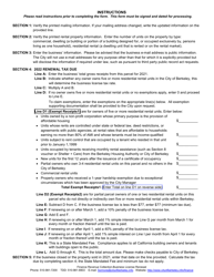 Form FINRC-BL-RTL-CW Business License Renewal - Rental of Real Property (Without Auto-calculations) - City of Berkeley, California, Page 2