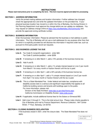 Form FINRC-BL-FLT-CW Flat Fee Business License Renewal (Without Auto-calculations) - City of Berkeley, California, Page 2