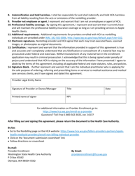 Individual Nonbilling Provider Agreement - Washington, Page 2
