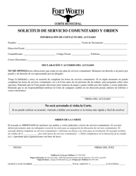Time Payment Plan Request and Order - City of Fort Worth, Texas (English/Spanish), Page 4
