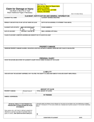 Form RM-91 Claim for Damage or Injury - County of Ventura, California, Page 3