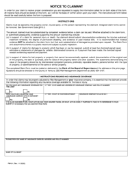 Form RM-91 Claim for Damage or Injury - County of Ventura, California, Page 4