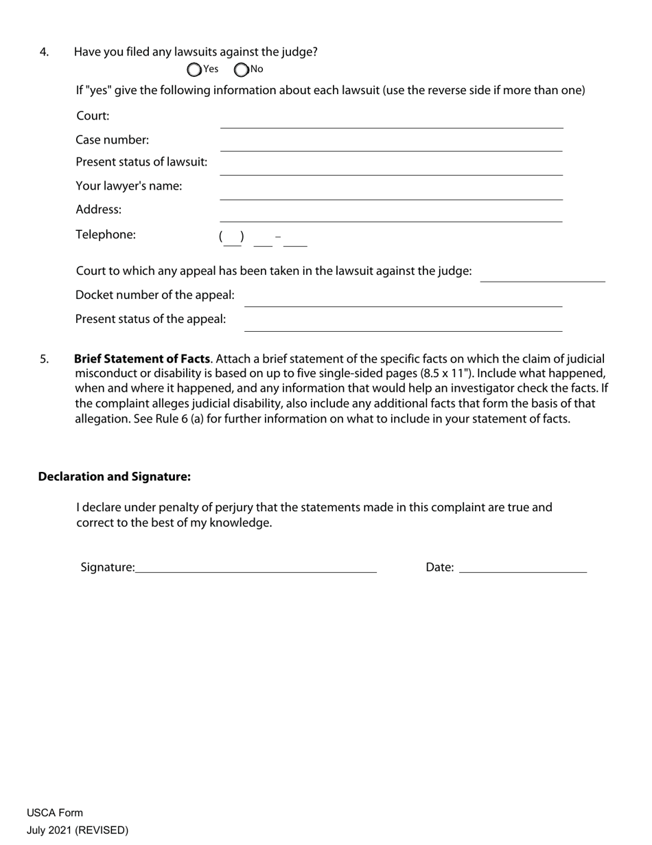 washington-d-c-complaint-of-judicial-misconduct-or-disability-fill