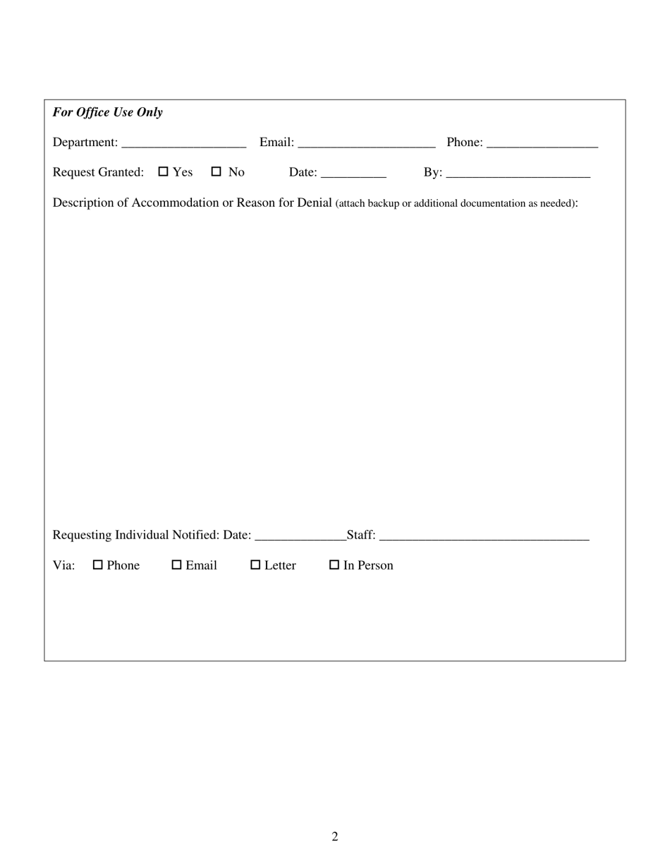 Request for Accommodation or Barrier Removal - City of Davis, California, Page 2