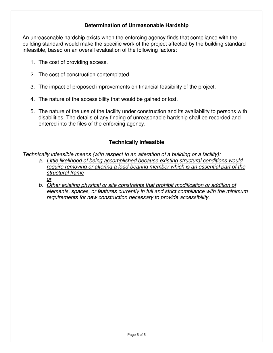 City of Davis, California Worksheet for Accessibility Upgrade Requirements for Existing Non