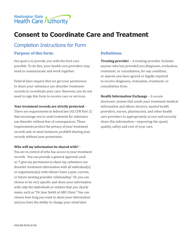 Form HCA60-0018 Consent to Coordinate Care and Treatment - Washington