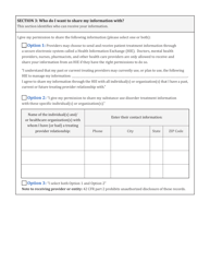 Form HCA60-0018 Consent to Coordinate Care and Treatment - Washington, Page 3