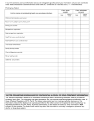 Form HCA22-855 Health Home - Adolescent Information-Sharing Consent - Washington, Page 2
