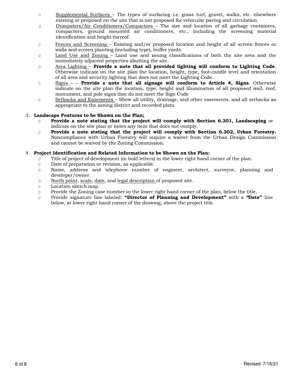 Application to Amend the Zoning Ordinance / Site Plan - City of Fort Worth, Texas, Page 8
