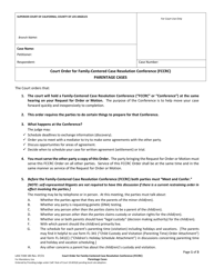 Document preview: Form FAM183 Court Order for Family-Centered Case Resolution Conference (Fccrc) - Parentage Cases - County of Los Angeles, California