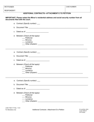Form FAM177 Attachment E &quot;Additional Contracts - Attachment to Petition&quot; - County of Los Angeles, California