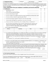 Civil Grand Jury Application Form - County of Los Angeles, California, Page 2