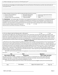 Civil Grand Jury Application Form - County of Los Angeles, California, Page 4