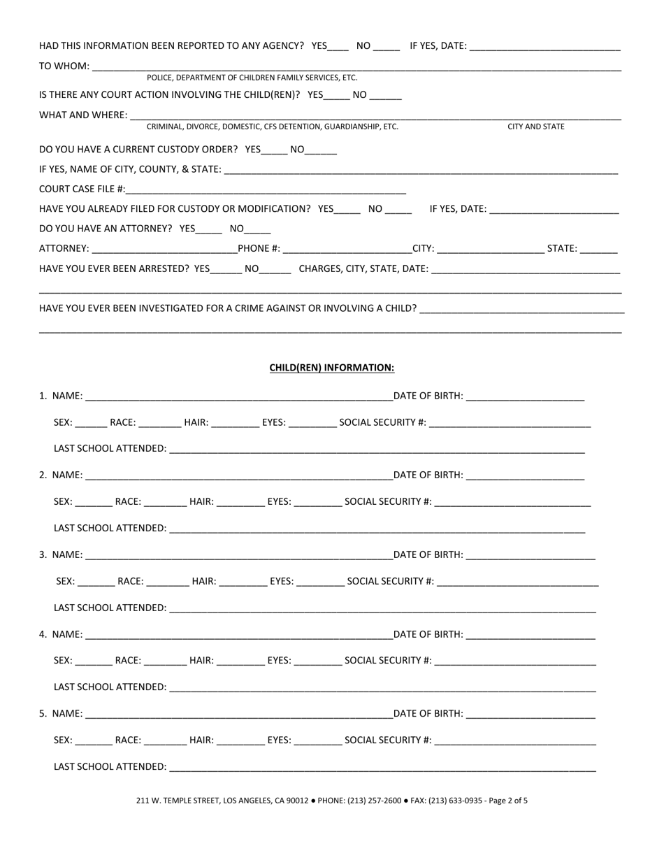 Good Cause Report - County of Los Angeles, California, Page 2